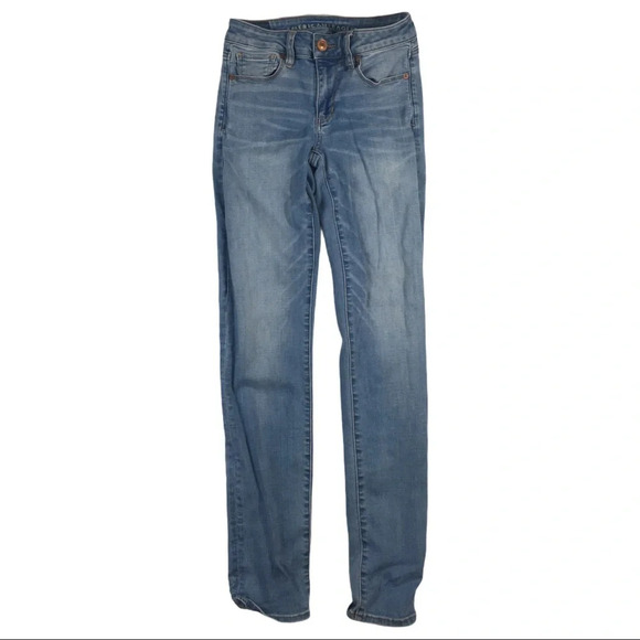 WJ84 Women’s American Eagle Super Stretch Skinny Jeans 0 - Picture 1 of 6